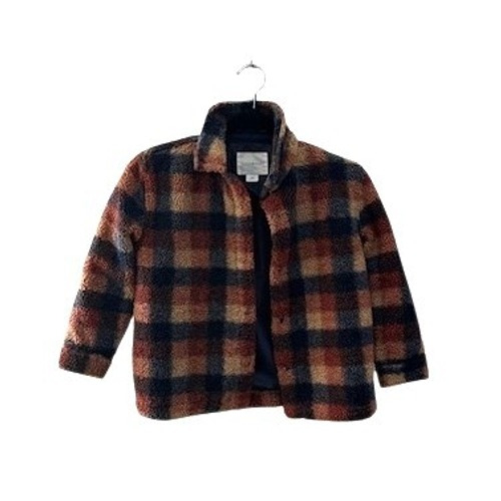 Scene & Heard Kids Boys Girls Plaid Poly Fleece-Like Lined Dress Jacket Size 6/7